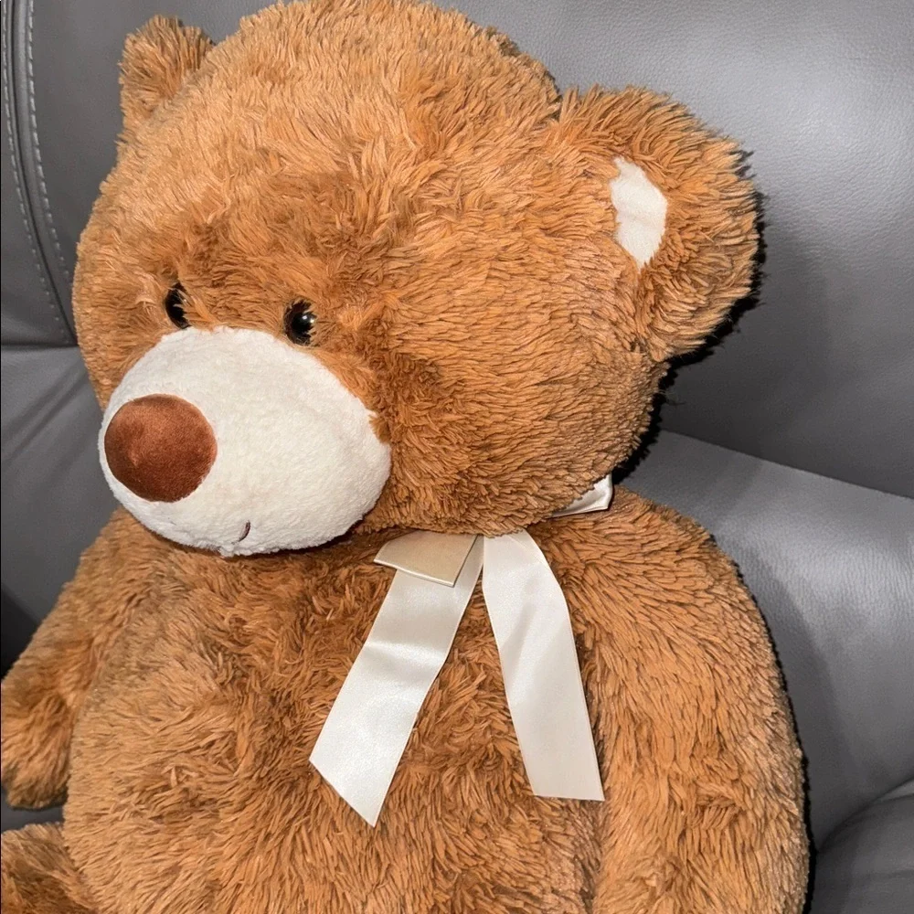 Large Brown Teddy Bear Plush 30 Inch Stuffed Animal - Picture 7 of 10